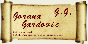 Gorana Gardović vizit kartica